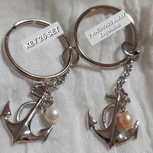 TWO VANTEL "ANCHORS AWAY" KEYRINGS